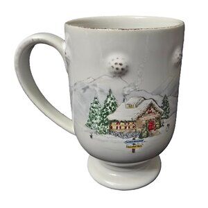 Juliska Berry and Thread Pedestal Mug Cup North Pole Christmas Santa's Cottage